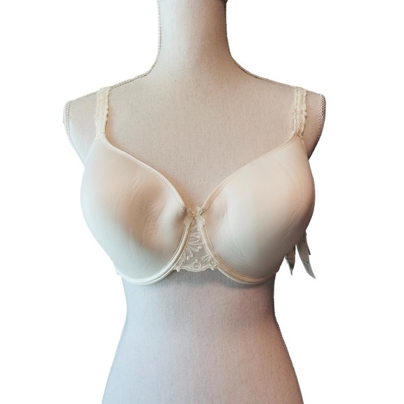 CHANTELLE IVORY MULTI-POSITION BRA SIZE 34F PRETTY LACE ON STRAPS NWT - Picture 1 of 12